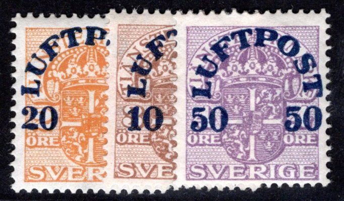 Švédsko - Mi. 138-140 x