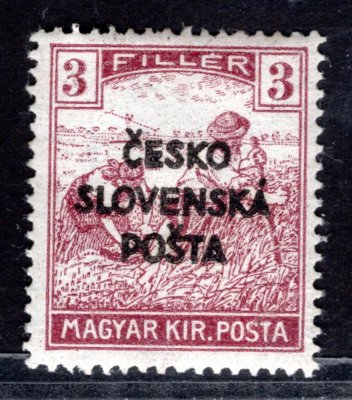 RV 138, Šrobárův přetisk, fialová 3 f, zkoušeno Vrba