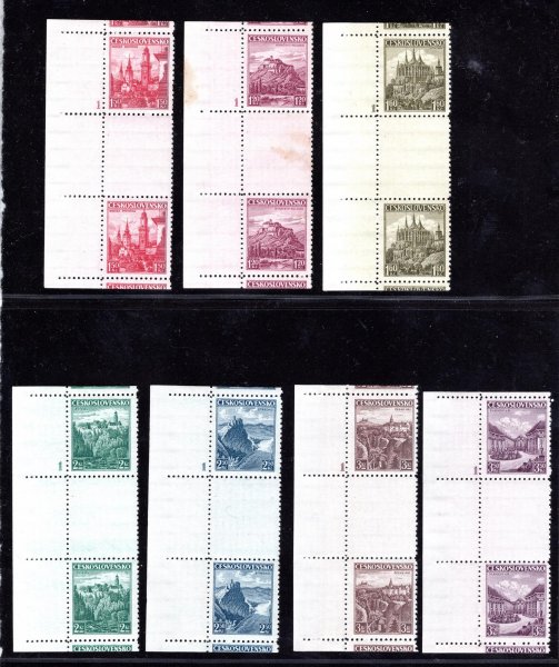 304 - 10 Ms, krajiny,hrady,města, krajová svislá meziarší s DČ 1