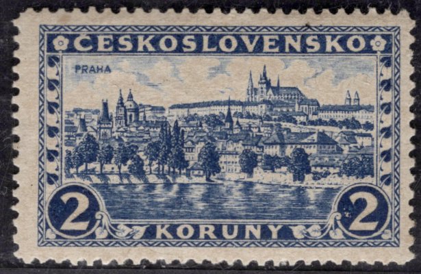 225x, P 5, Praha,Tatry, papír pergamenový, modrá 2 Kč, zkoušeno Gilbert