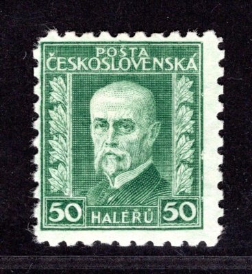 204 II, P 7, TGM, zelená 50 h, zkoušeno Gilbert, Vrba, hledané