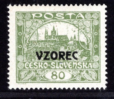 19 A VZ, Přetisk VZOREC, hz 13 3/4:13 1/2, olivová 80 h, zkoušeno Vrba