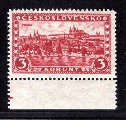 226x, P 8, papír pergamenový, Praha,Tatry, krajová, červená 3 Kč, zkoušeno Gilbert, Vrba