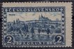 225x, P 6, Praha,Tatry, papír pergamenový, modrá 2 Kč, zkoušeno Gilbert