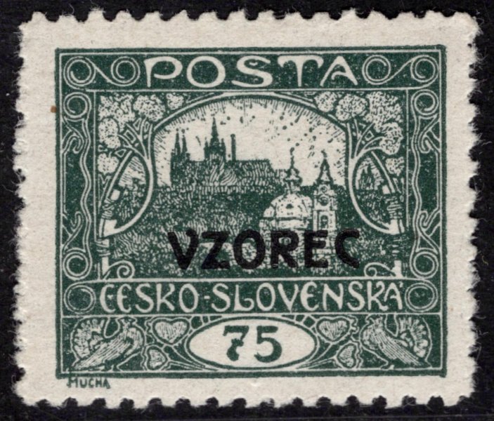 18 L VZ , přetisk VZOREC, řz 10 1/2, šedozelená 75 h, zkoušeno Vrba