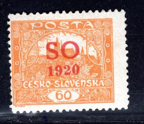 SO 14 C ZT, hz 11 3/4, přetisk červený, žlutooranžová 60h, dvl, zkoušeno Gilbert