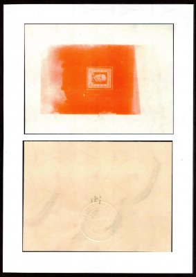 ZT, neotypie, knihtisk TGM, 50 h oranžová, aršíková úprava, bílé tečky na pozadí portrétu, zkoušeno Stupka, Vrba a atest Vrba, velmi vzácný a hledaný zkusmý tisk na křídovém papíru, mimořádně vzácné