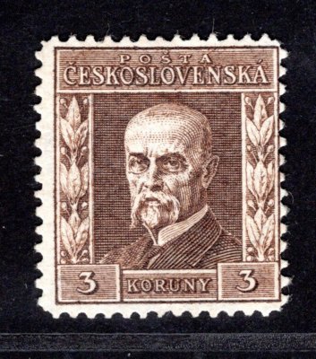 196, P 6, typ II, TGM, hnědá 3 Kč, zkoušeno Vrba