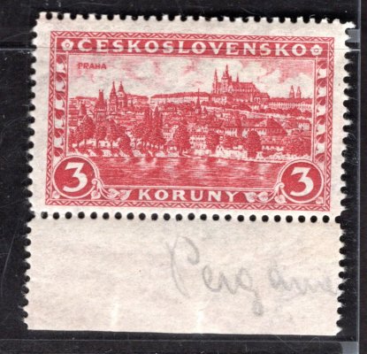 226x, P 5, Praha, Tatry, papír pergamenový, krajová, červená 3 Kč zkoušeno Vrba