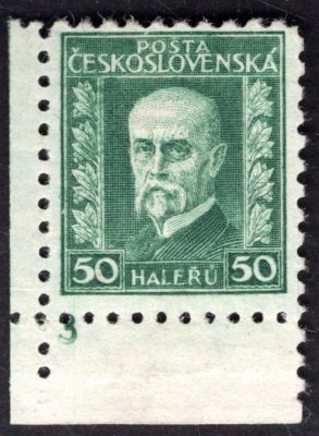 204 II, P 6, TGM, rohová s DČ 3, zelená 50 h, zkoušeno POFIS