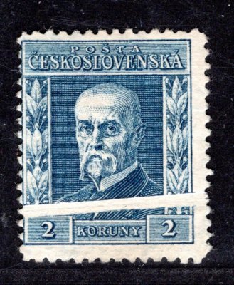 195, P 5, typ II, TGM, složka, modrá 2 Kč, zkoušeno Karásek,Vrba