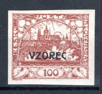 20 VZ, přetisk VZOREC, hnědá 100 h, zkoušeno Gilbert, Vrba