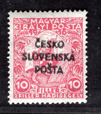 RV 152, Šrobárův přetisk, válečné, červená 10 f,  zkoušeno Stupka, Vrba