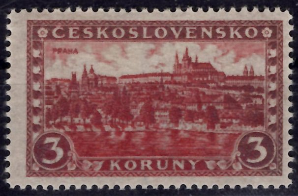 226 x, P 8, Praha,Tatry, papír pergamenový, červená 3 Kč, zkoušeno Karásek