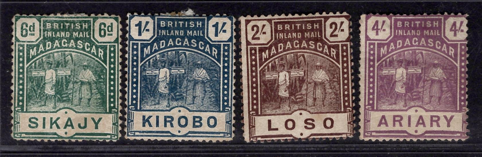 Madagaskar - SG. 59 - 62, britská konzulárbí pošta, 