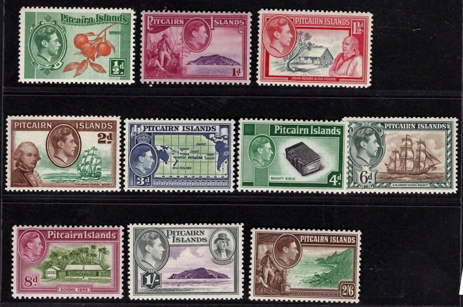 Pitcairn Islands - SG, 1 - 10, Jiří, lep dvl