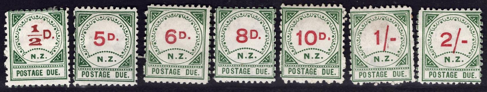 New Zealand - SG, D 1 - 8, doplatní