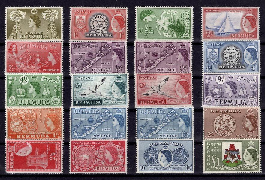 Bermuda - SG, 135 - 50,140a,145b, výplatní, Alžběta