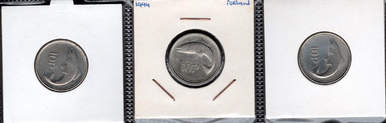 Lot 186 mincí IRSKO 1928-1999, oběžné mince- pence, šilink, farthing, koruny