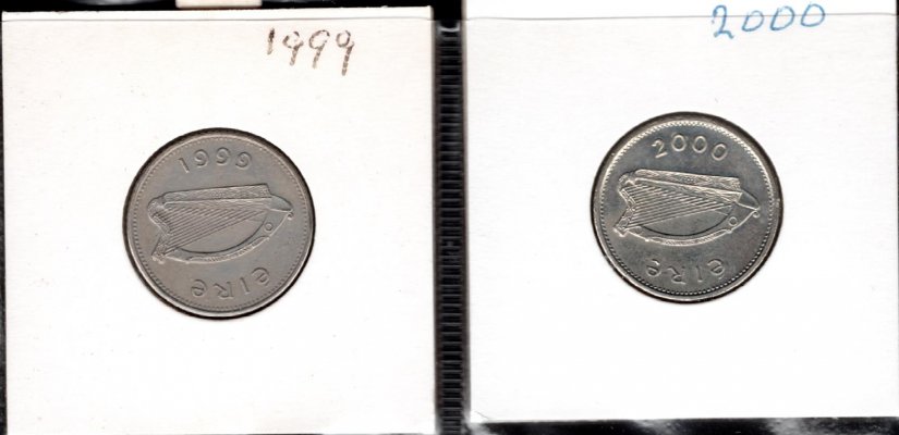 Lot 186 mincí IRSKO 1928-1999, oběžné mince- pence, šilink, farthing, koruny