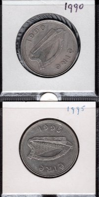 Lot 186 mincí IRSKO 1928-1999, oběžné mince- pence, šilink, farthing, koruny