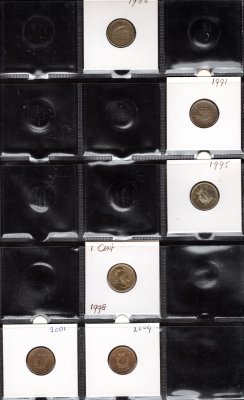 Lot 54 mincí MALTA 1971-2004 cent, lira, mils, oběžné mince, průřez daného období, rozprodej sbírky