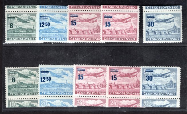 L 29 - 32, + 31b K, horní a dolní kupóny, kompletní řada včetně přetisku sv. modrého