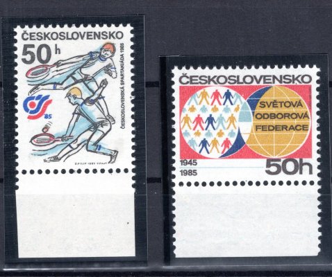 2699, 2706; Spartakiáda a SOF,  Hledané krajové známky na papíru FL 2, obě zk. Vychron