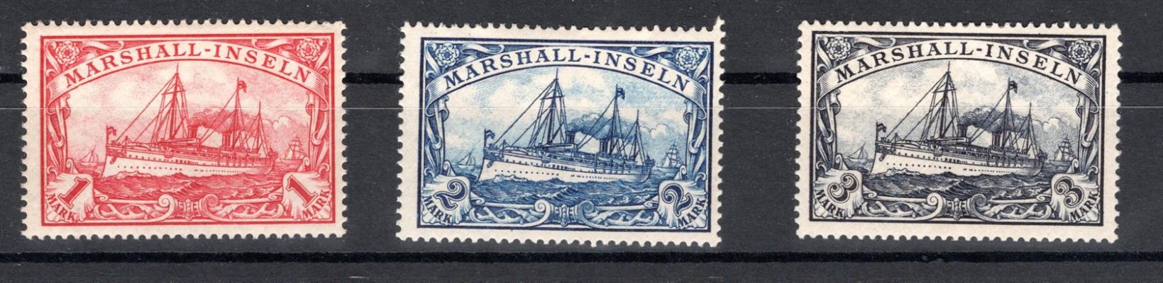 Marshall Island - Mi. 22 - 24 výplatní, císařská jachta, č. 22 **