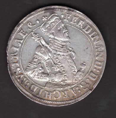 Austria TYROL  1 Thaler ND 1577-1595 FERDINAND II. Var. AVSTRIAE etc. R! MT#290 Ag. , 28,39g, 39mmmint Hall
