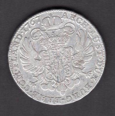 Belgium 1 Kronenthaler MARIA THERESIA 1767 Brussels, KM#21, Ag.873, 29,29g, 41mm author J.Roëttiers mint Bussels
