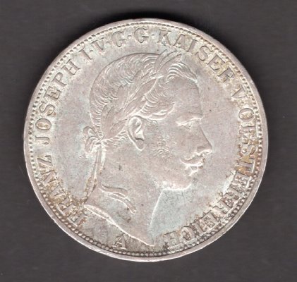 Austria  1 Vereinsthaler 1858 A FRANZ  JOSEPH I. Vienna	KM#2244, Ag.900, 18,44g, 33mm mint Vienna