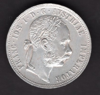 Austria 1 Gulden 1876  FRANZ JOSEPH I. KM#2222 Ag.900, 12,34g 29/2mm    mint Vienna    
