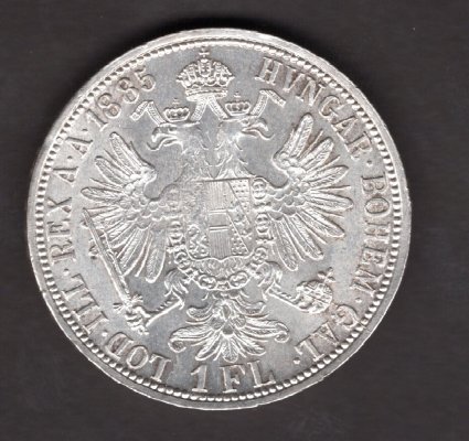 Austria 1 Gulden 1885  FRANZ JOSEPH I. KM#2222 Ag.900, 12,34g 29/2mm   mint Vienna   
