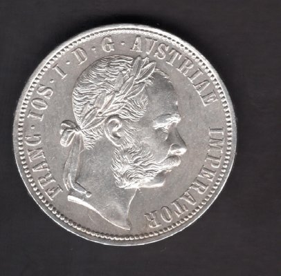 Austria 1 Gulden 1887  FRANZ JOSEPH I. KM#2222 Ag.900, 12,34g 29/2mm   mint Vienna   
