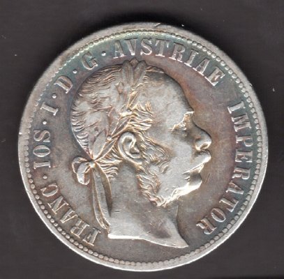 Austria 1 Gulden 1872  FRANZ JOSEPH I. R! KM#2222 Ag.900, 12,16g 29/2mm    mint Vienna    
