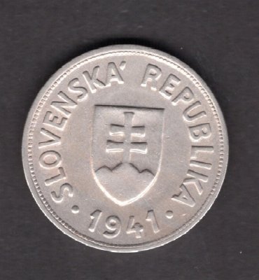 Slovak rep. WWII. 50 Halierov 1941 KM#5 Cooper-Nickel 3,33g 20/1,6mm engraver Hám/Angyal
