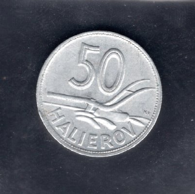 Slovak rep. WWII. 50 Halierov 1944 R!	KM#5a Aluminium 1g 20/1,5mm engraver Hám/Angyal
