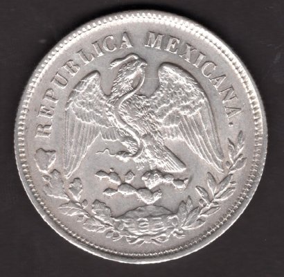 Republic Federal 1 Peso ZsFZ  Zacatecas KM#409.3 Ag.9027 27,07g 38,5/2,8mm mint Zacatecas
