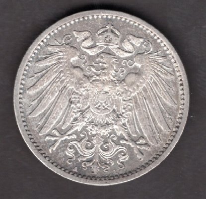 Deutches Reich 1 Mark 1905 A  small shield J#17 Ag.900 5,556g, 24/1,4mm  Wilhelm II. A Berlin
