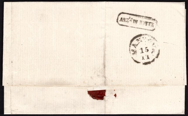 Skládaný dopis vyplacený 10 I, 10 soldi typ I, razítko Venezia, 15/11 ( 1958) rané použití - patnáctý den platnosti, zkoušeno E.Diena 