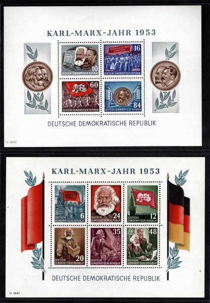 DDR - Mi.Bl.8A,B; 9A,B, 1x nepatrné skvrnky, kat. 400 EUR