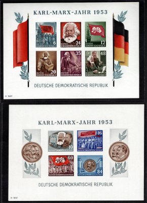 DDR - Mi.Bl.8A,B; 9A,B, 1x nepatrné skvrnky, kat. 400 EUR