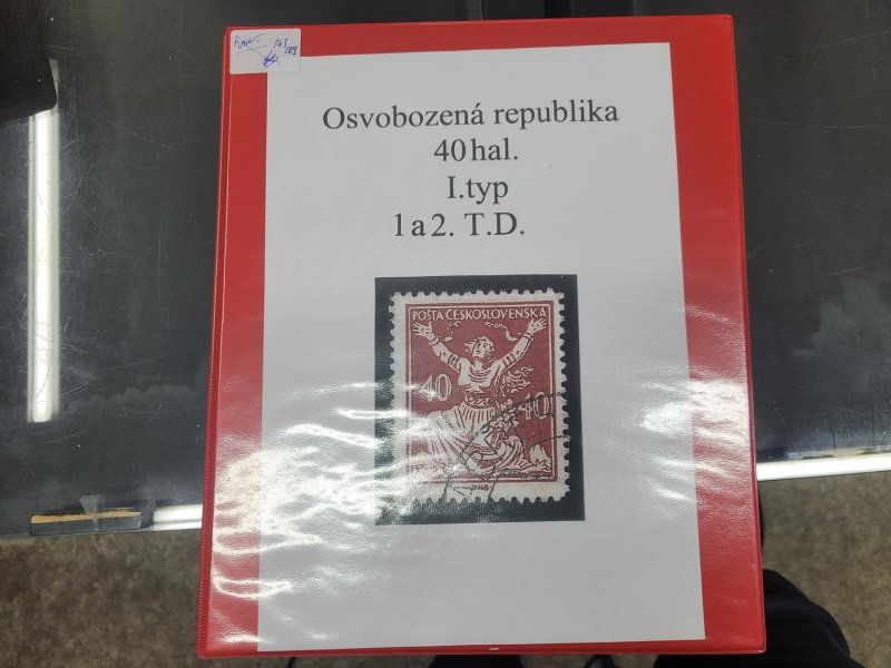 ČSR I -154, OR, 40 h typ I, 1 a TD II, sbírka DV, obsazená většina ZP, DV v různých stádiích, ZP 96/1 ze spojených typů, LHZ i HZ zkoušené Stupka, vysoký katalog KVP, HZ 534 známek, LHZ 124 známek