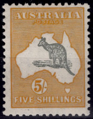 Australie, SG 111, klokan 5 Sh, svěží