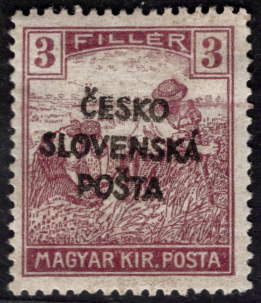 RV 138, Šrobárův přetisk, filová 3 f, zkoušeno Ondráček