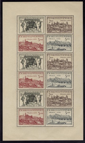 558 - 561, TL (12), Praga 1950, kompletní tiskový list, tisková forma BBBB. Vyjadření Hauptman, velmi vzácný TL ve velmi dobré kvalitě, hledané - je známo pouze několik exemplářů