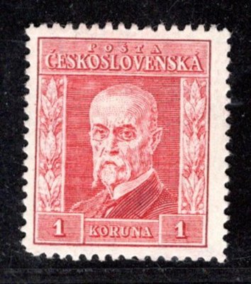 190, P 2, typ I, TGM, červená 1 Kč, zkoušeno Gilbert