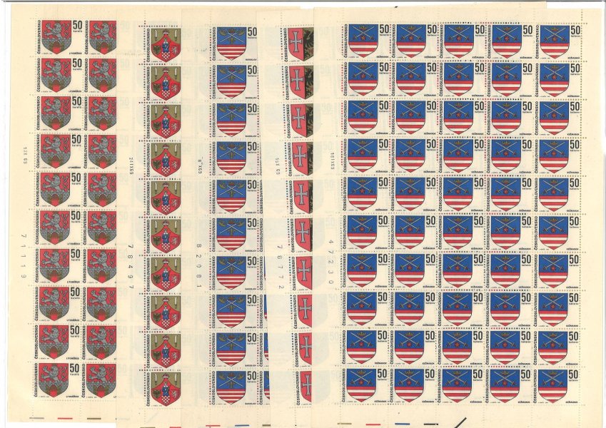 1792 - 1797 PA (50) kompletní série bez jednoho archu, pěkné arch s daty tisku