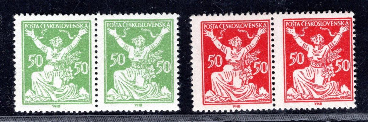 155 - 156 DV, OR, vodorovné dvoupásky s DV - vajíčko v pase, červená a zelená 50 h, zkoušeno Gilbert